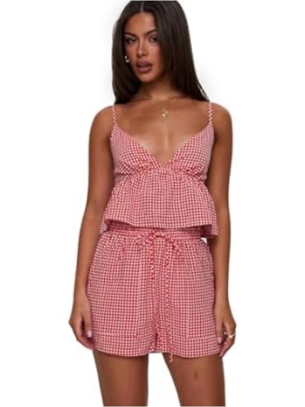 NWT Princess Polly Lille Set Red Gingham